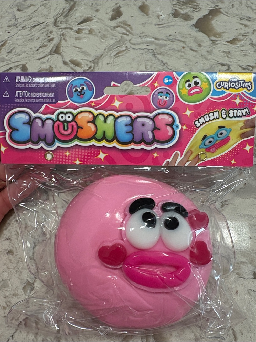 Smushers Pink Heart-Eyed Smushers Squeeze Toy